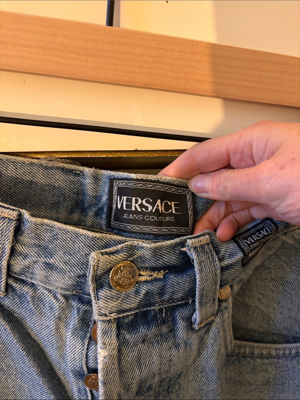Versace Jeans Collection Light Wash Blue Straight Jeans